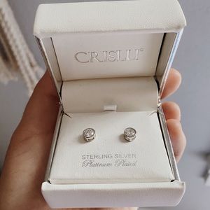 Crislu Faux Diamond Studs
